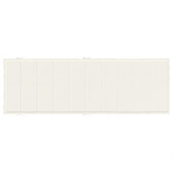 Sonnenliegen-Auflage Melange Creme 186x58x3 cm Stoff