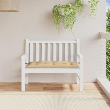 Gartenbank-Auflage Melange Beige 100x50x7 cm Stoff