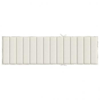 Sonnenliegen-Auflage Melange Creme 200x70x4 cm Stoff