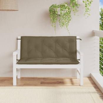 Gartenbank-Auflagen 2 Stk. Melange Taupe 120x50x7 cm Stoff