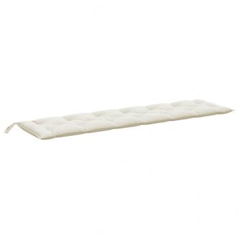 Gartenbank-Auflagen 2 Stk. Melange Creme 200x50x7 cm Stoff