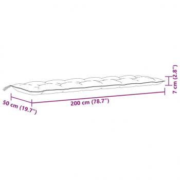 Gartenbank-Auflagen 2 Stk. Melange Creme 200x50x7 cm Stoff