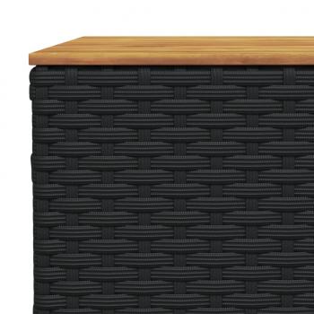 5-tlg. Garten-Sofagarnitur mit Kissen Schwarz Poly Rattan