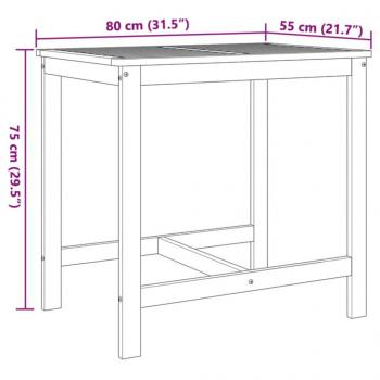 3-tlg. Balkonmöbel-Set mit Kissen Massivholz Akazie