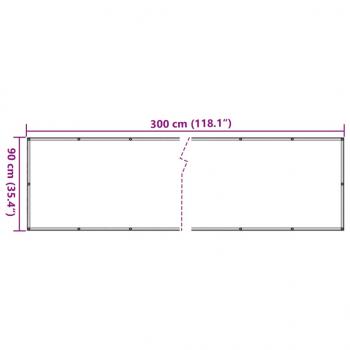 Garten-Sichtschutz Leistenstein-Optik Grau 300x90 cm PVC