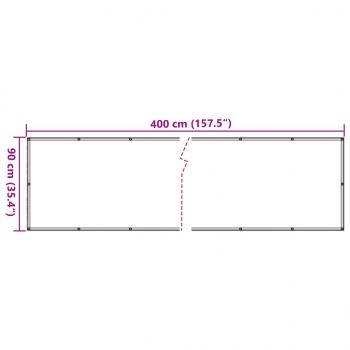 Garten-Sichtschutz Pflanzen-Optik Grün 400x90 cm PVC