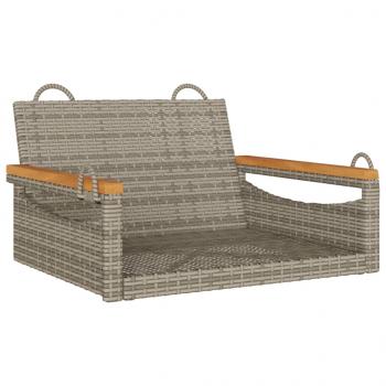 Hängesessel Grau 63x62x40 cm Poly Rattan