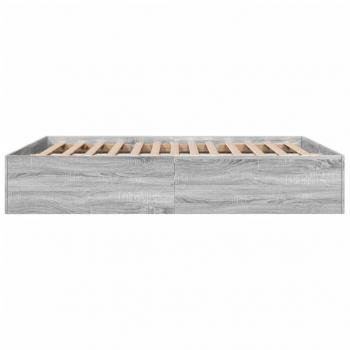 Bettgestell Grau Sonoma 150x200 cm Holzwerkstoff