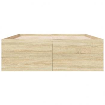 Bettgestell Sonoma-Eiche 120x190 cm Holzwerkstoff