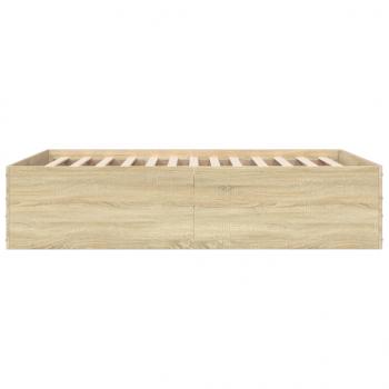 Bettgestell Sonoma-Eiche 120x190 cm Holzwerkstoff