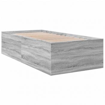 Bettgestell Grau Sonoma 90x200 cm Holzwerkstoff