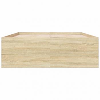 Bettgestell Sonoma-Eiche 120x200 cm Holzwerkstoff