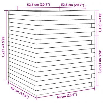 Pflanzkübel 60x60x68,5 cm Massivholz Douglasie