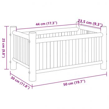 Pflanzkübel 50x30x25 cm Bambus