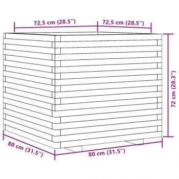 Pflanzkübel 80x80x72 cm Massivholz Douglasie