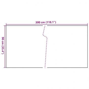 Balkon-Sichtschutz Hellbraun 300x90 cm Poly Rattan