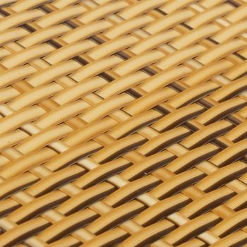 Balkon-Sichtschutz Hellbraun 400x100 cm Poly Rattan