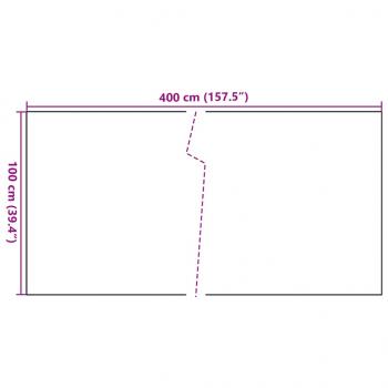 Balkon-Sichtschutz Hellbraun 400x100 cm Poly Rattan