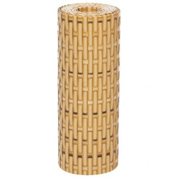 Balkon-Sichtschutze 5 Stk. Hellbraun 255x19 cm Poly Rattan