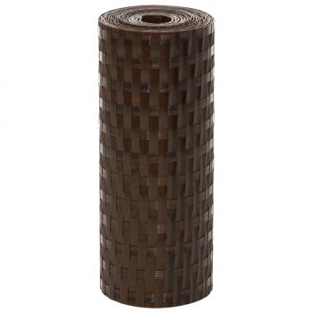 Balkon-Sichtschutze 5 Stk. Braun & Schwarz 255x19cm Poly Rattan