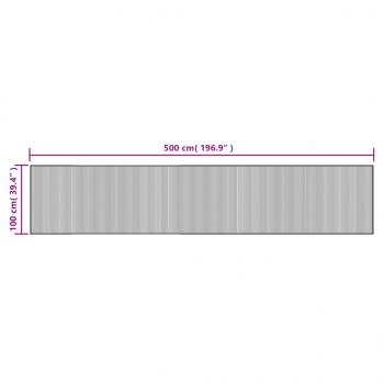 Teppich Rechteckig Dunkelbraun 100x500 cm Bambus