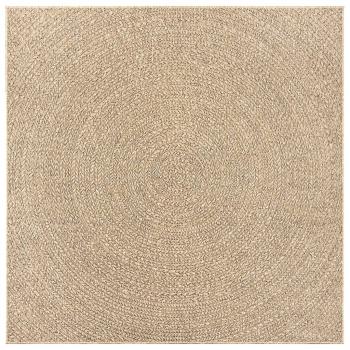 Teppich ZIZUR 240x240 cm Jute-Optik Indoor und Outdoor