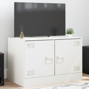 ARDEBO.de - TV-Schrank Weiß 67x39x44 cm Stahl