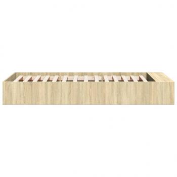 Bettgestell Sonoma-Eiche 100x200 cm Holzwerkstoff