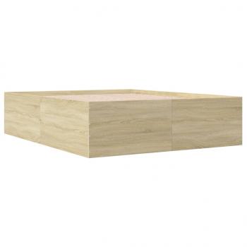 Bettgestell Sonoma-Eiche 150x200 cm Holzwerkstoff