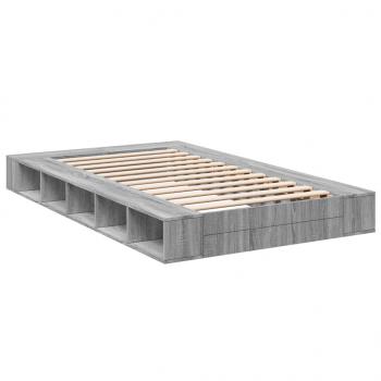 Bettgestell Grau Sonoma 140x190 cm Holzwerkstoff