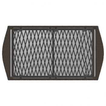 4-tlg. Garten-Sofagarnitur mit Kissen Braun Poly Rattan