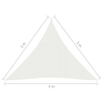 Sonnensegel 160 g/m² Weiß 3x3x3 m HDPE  