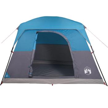 Campingzelt 4 Personen Blau Wasserdicht