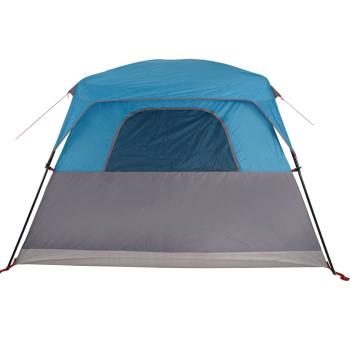 Campingzelt 4 Personen Blau Wasserdicht