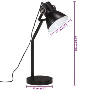 Schreibtischlampe 25 W Schwarz 17x17x60 cm E27