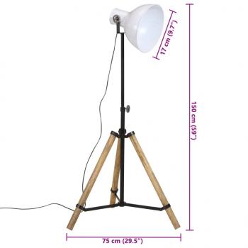 Stehleuchte 25 W Weiß 75x75x90-150 cm E27