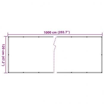 Garten-Sichtschutz Steinoptik 1000x120 cm PVC