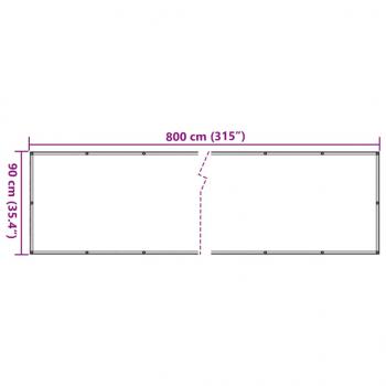 Garten-Sichtschutz Weiß 800x90 cm PVC