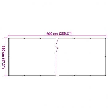 Garten-Sichtschutz Pflanzen-Optik Grün 600x120 cm PVC