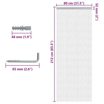 Türvorhang aus Ketten 80x212 cm Aluminium