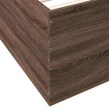 Bettgestell Braun Eichen-Optik 75x190 cm Holzwerkstoff