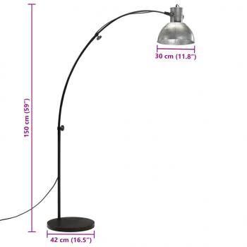 Stehleuchte 25 W Vintage Silbern 150 cm E27