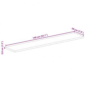 Tischplatte 140x20x3,8 cm Rechteckig Altholz Massiv