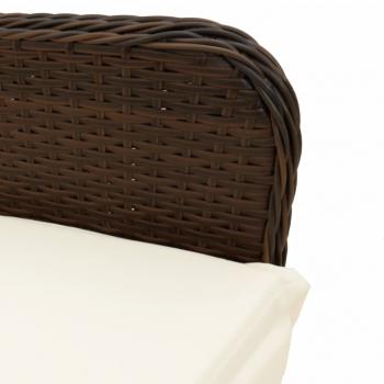 Outdoor-Lehnstühle 2 Stk. mit Tisch Braun Poly Rattan