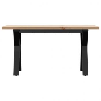 Couchtisch Y-Gestell 90x40x45,5cm Massivholz Kiefer & Gusseisen