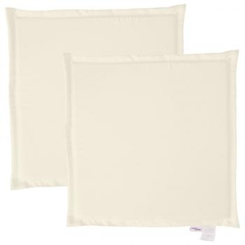 ARDEBO.de - Garten-Sitzkissen 2 Stk. Creme 45x45x2 cm Quadratisch