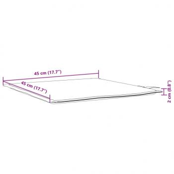 Garten-Sitzkissen 2 Stk. Creme 45x45x2 cm Quadratisch