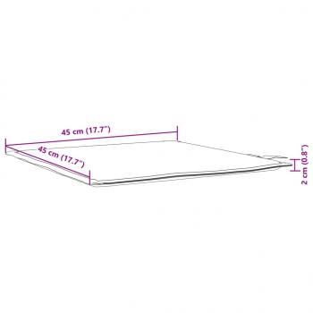 Garten-Sitzkissen 6 Stk. Creme 45x45x2 cm Quadratisch