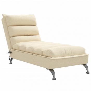 ARDEBO.de - Massage-Chaiselongue mit Kissen Creme Stoff