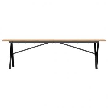 Couchtisch X-Gestell 160x40x45 cm Massivholz Kiefer & Gusseisen